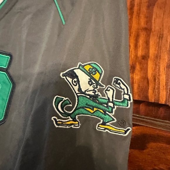 Vintage Gray and Green Notre Dame Pullover - Picture 2 of 3